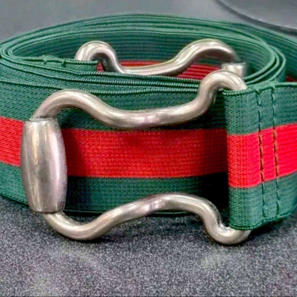 Gucci Elastic Belt with Metal Buckle size 80-32